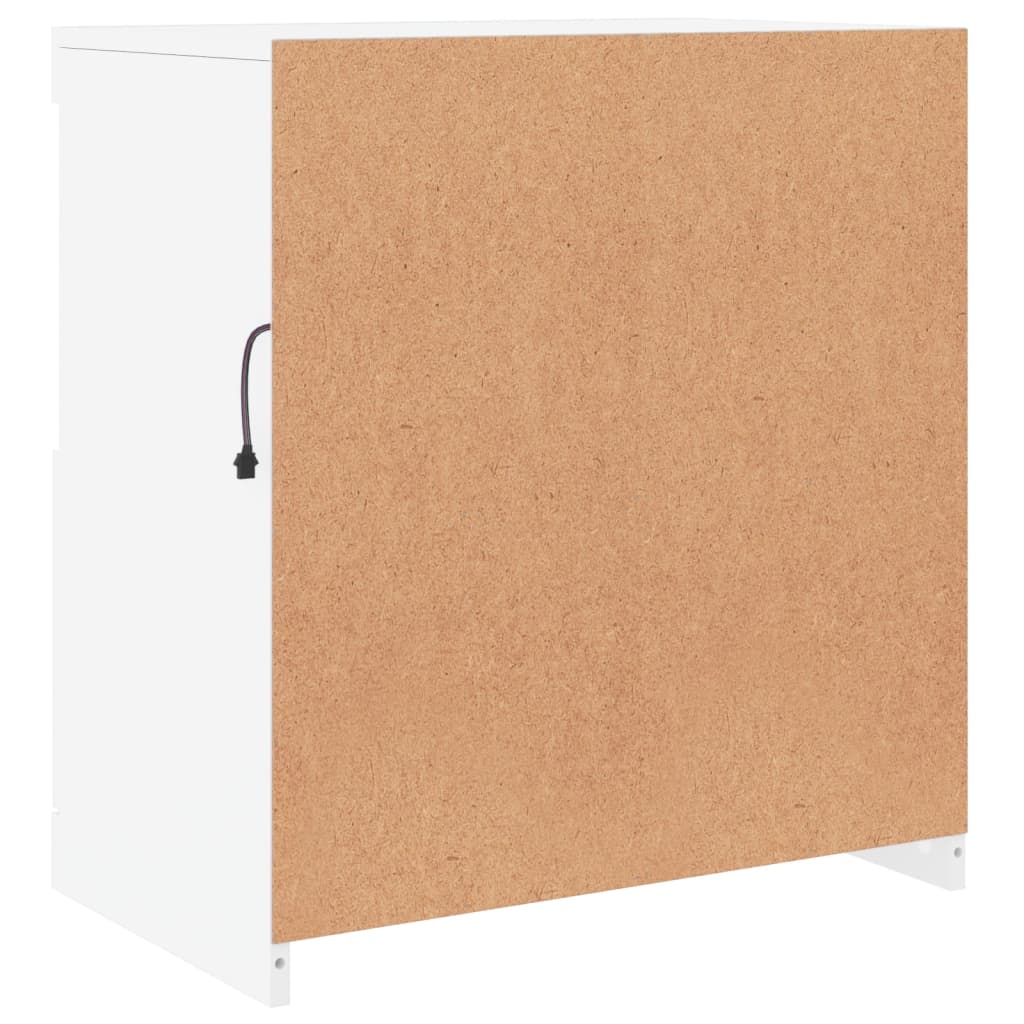 Skänk Vit LED-belysning 60x37x67 cm