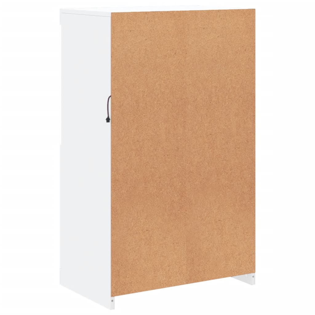 Skänk Vit LED-belysning 60,5x37x100 cm