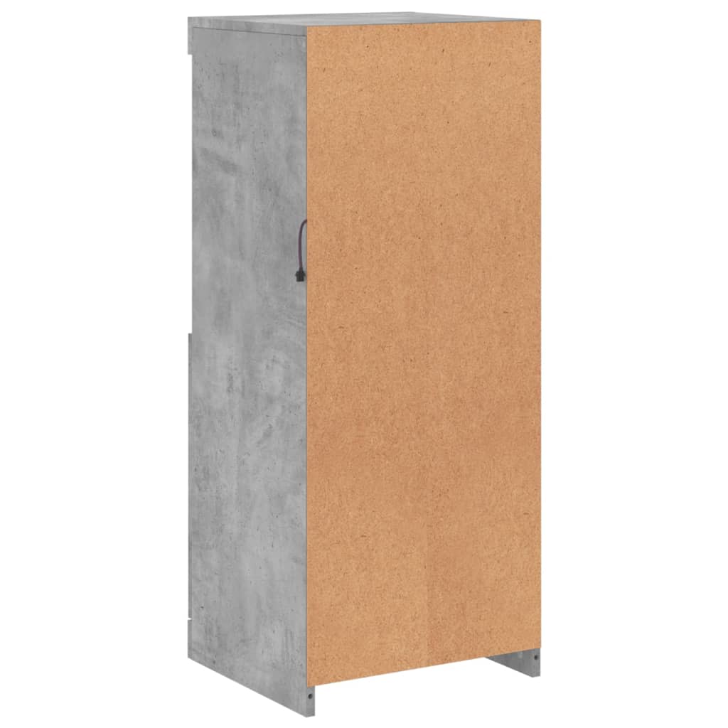 Skänk Betonggrå LED-belysning 41x37x100 cm