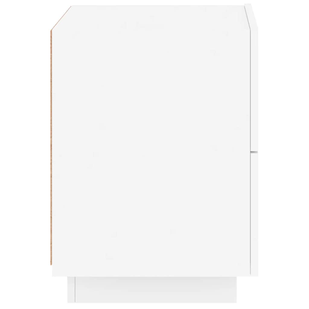 Sängbord Nattduksbord Vit LED