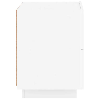 Sängbord Nattduksbord Vit LED