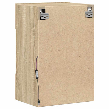 Nástenné skrinky s LED osvetlením pre TV 2 st sonoma-ek 40x30x60,5 cm