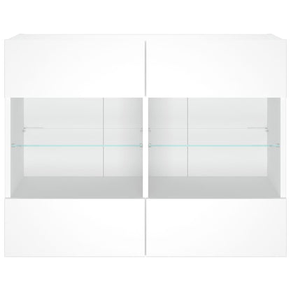 TV-Möbel Vit TV-Bänk LED 78,5x30x60,5 cm