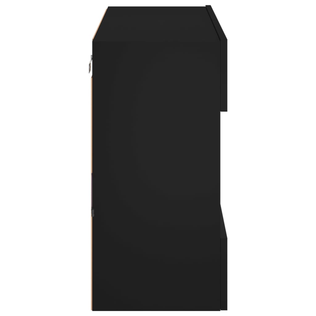 TV-Möbel Svart TV-Bänk LED 78,5x30x60,5 cm