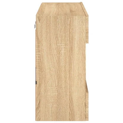 TV-Möbel Sonoma Ek Väggmonterad TV-Bänk LED 78,5x30x60,5 cm