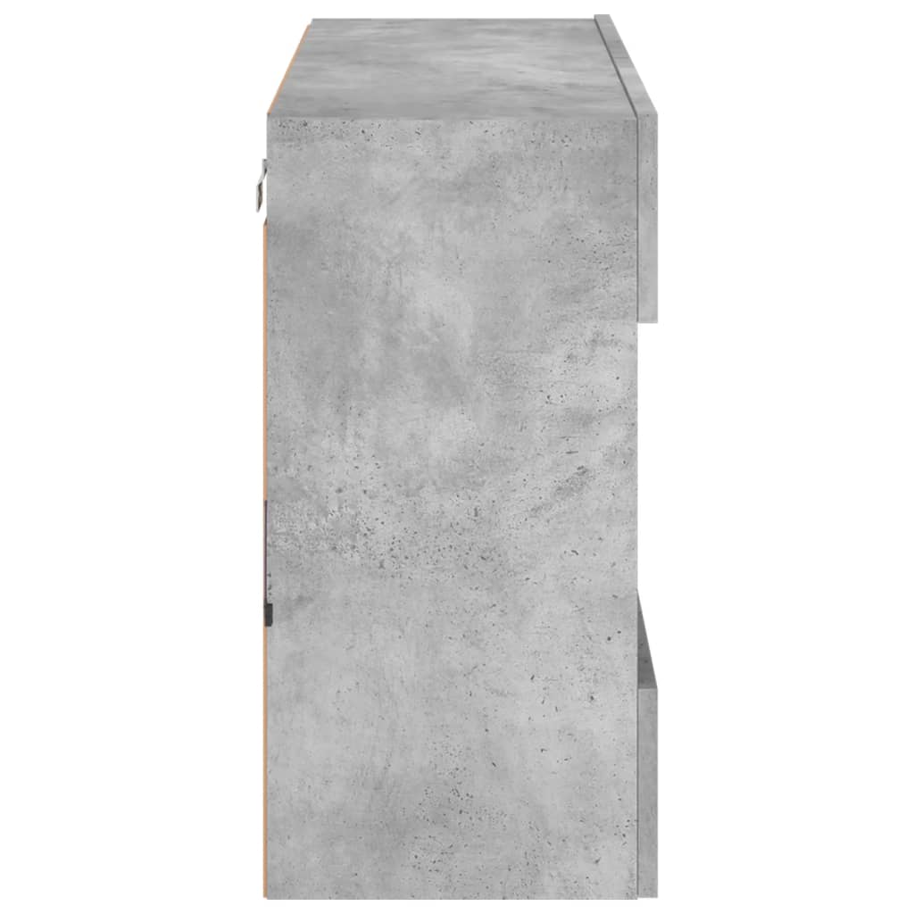 TV-Möbel Betonggrå TV-Bänk LED 78,5x30x60,5 cm