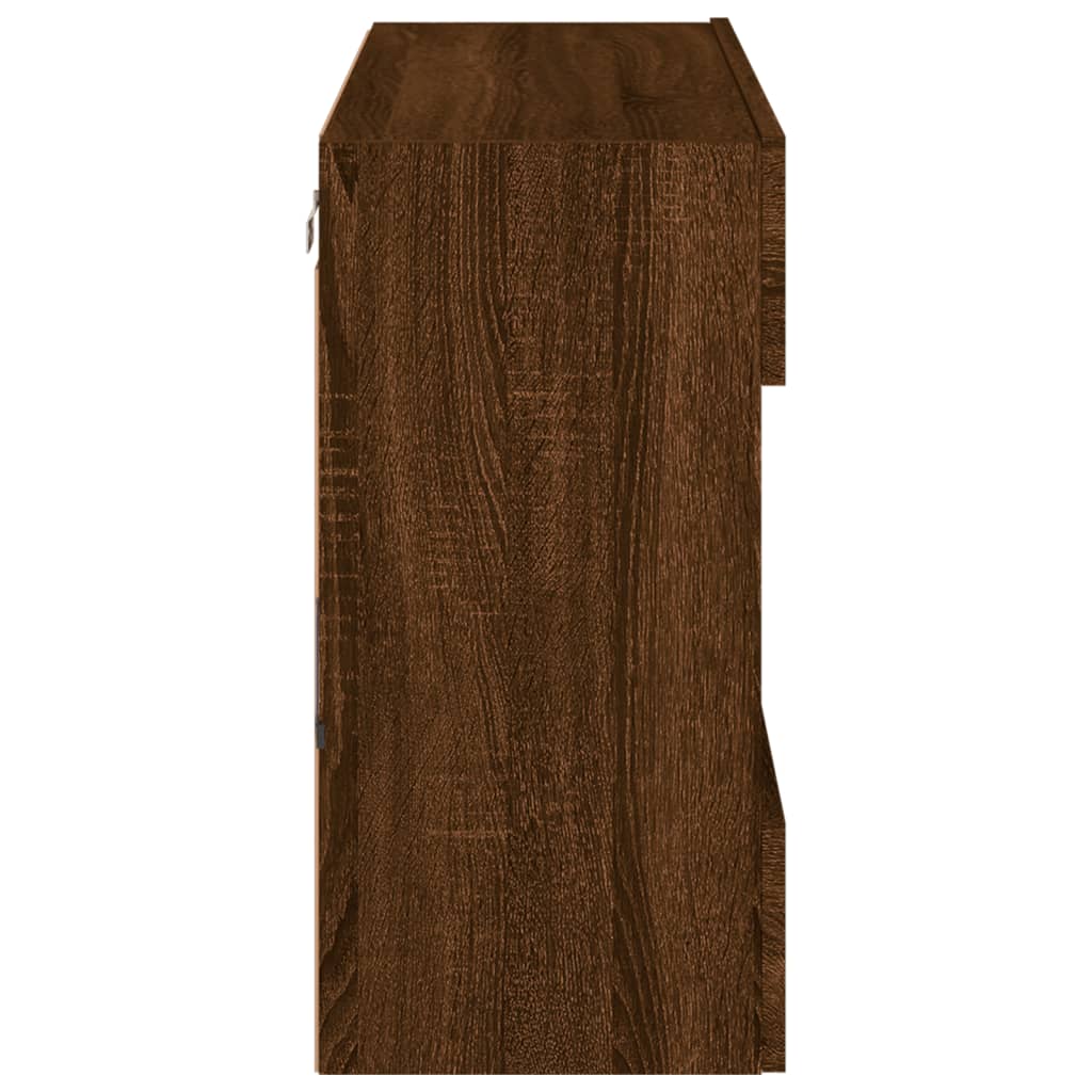 TV-Möbel Brun Ek TV-Bänk LED 78,5x30x60,5 cm