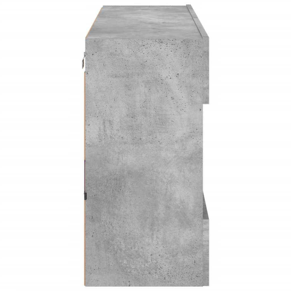 TV-Möbel Betonggrå TV-Bänk LED 98,5x30x60,5 cm