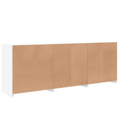 Skänk Vit LED-belysning 181,5x37x67 cm