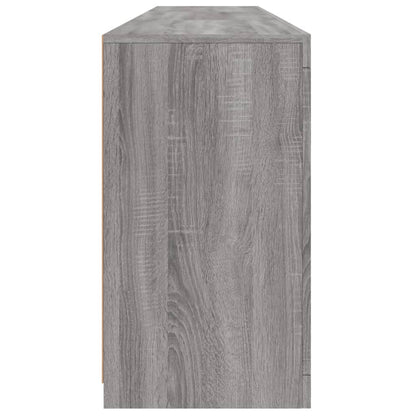 Skänk med LED-belysning grå sonoma 181,5x37x67 cm