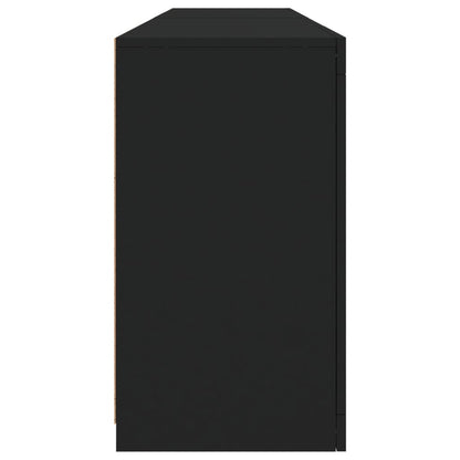 Skänk Svart LED-belysning 164x37x67 cm