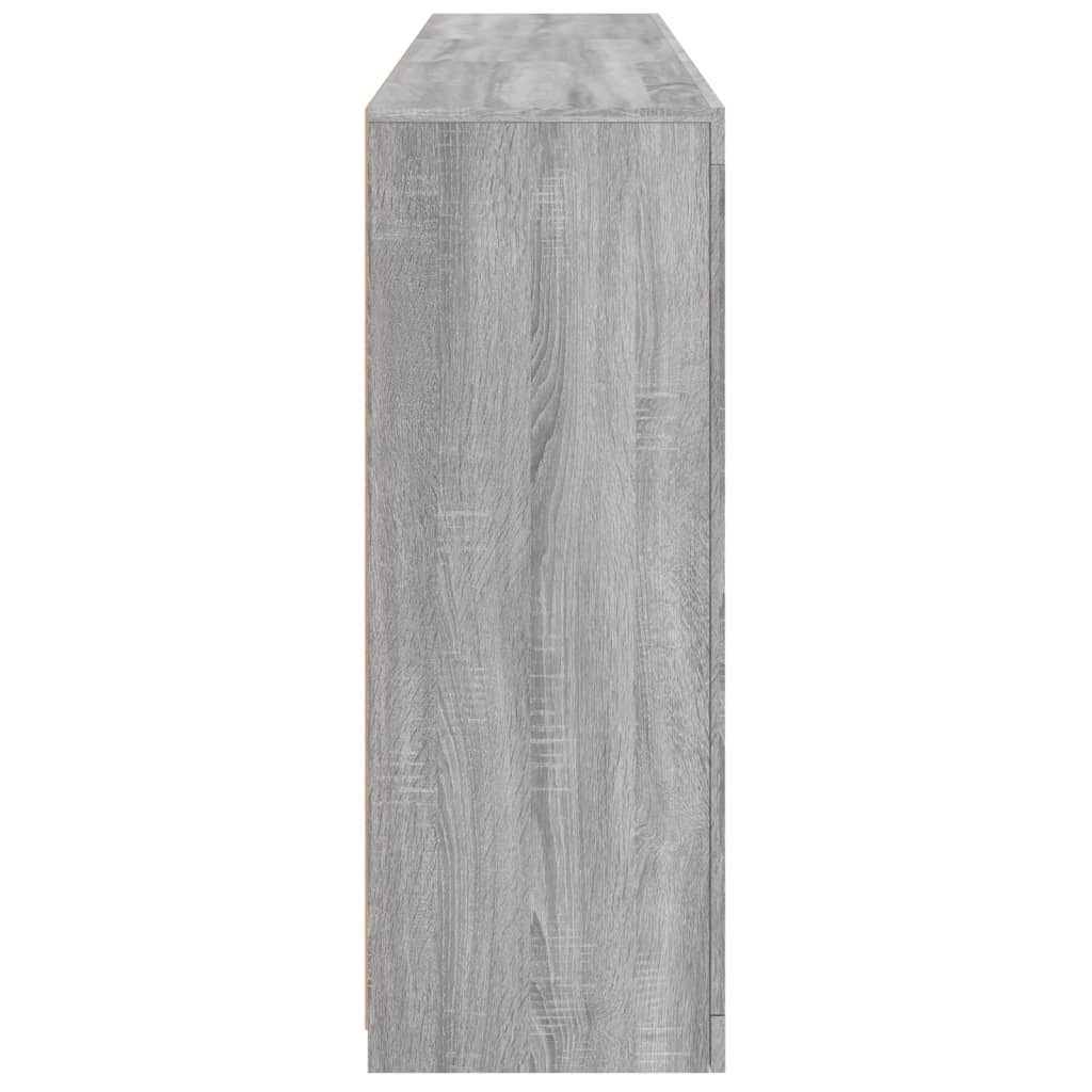 Skänk Sonoma Grå LED-belysning 162x37x100 cm