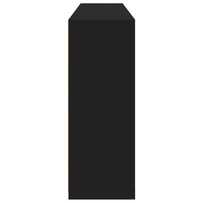 Skänk Svart LED-belysning 162x37x100 cm