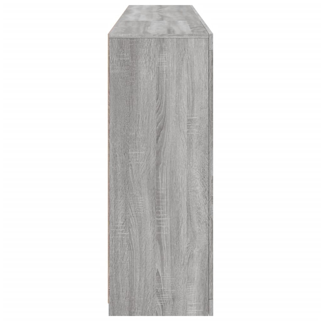Skänk Sonoma Grå LED-belysning 181,5x37x100 cm
