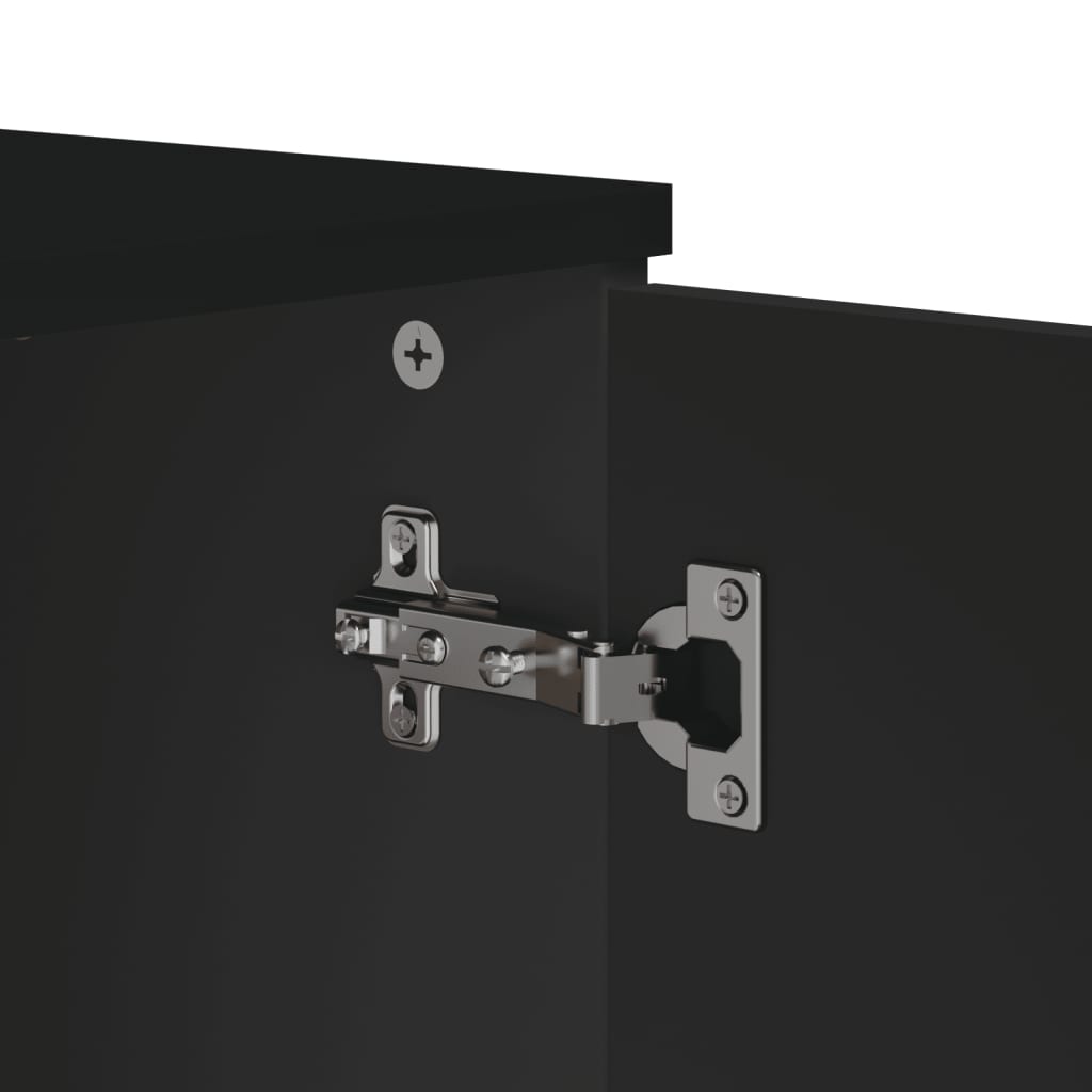 Skänk Svart VIKEN 80x40x80 cm