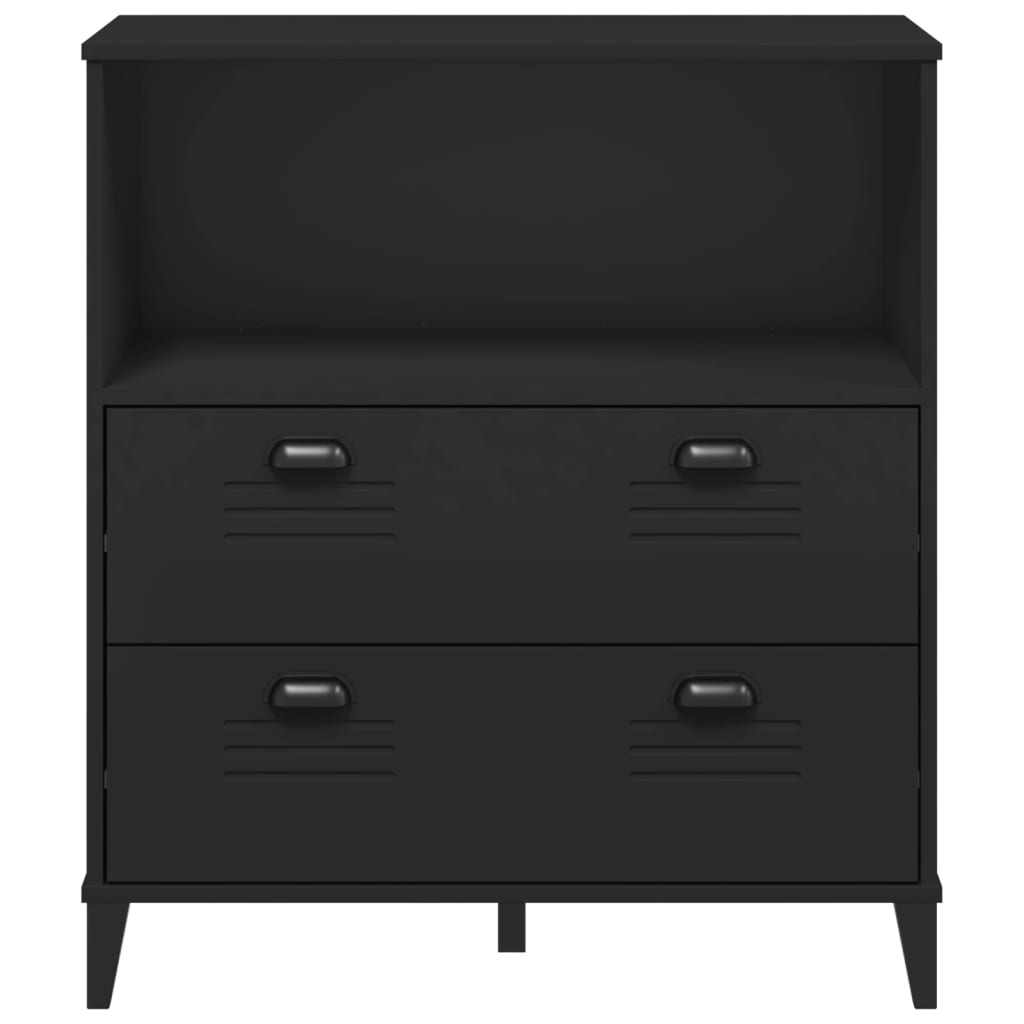 Bokhylla Svart VIKEN 80x40x90 cm