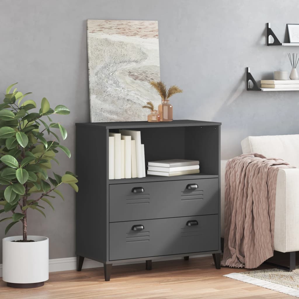 Bokhylla Grå VIKEN antracitgrå 80x40x90 cm