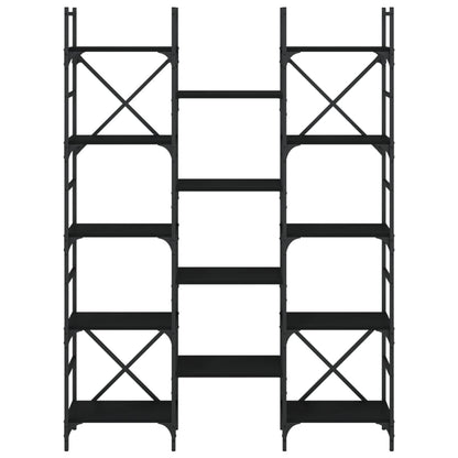 Bokhylla Svart 127,5x28,5x172,5 cm