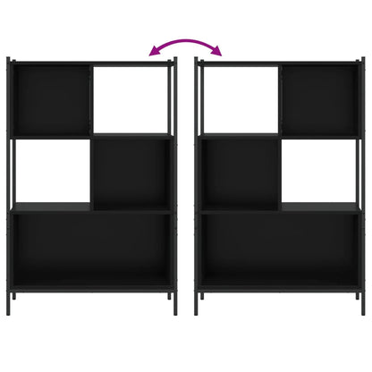 Bokhylla Svart 72x28x109 cm