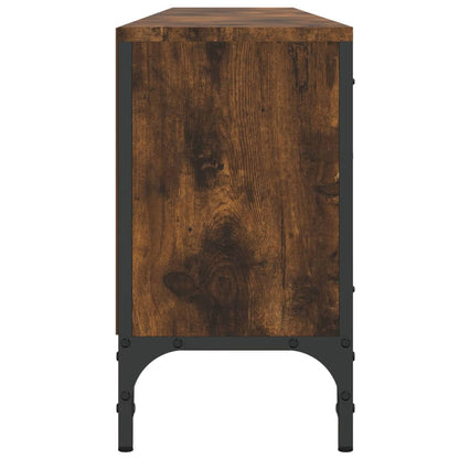 TV-Möbel Rökfärgad Ek TV-Bänk med låda 200x25x44 cm