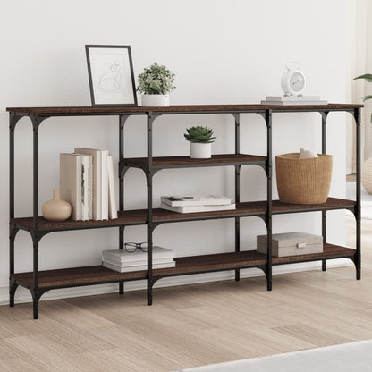 Avlastningsbord Konsollbord Brun Ek 160x29x80 cm