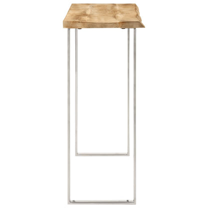 Avlastningsbord Konsollbord Trä med levande kant 105x33x76 cm massivt mangoträ