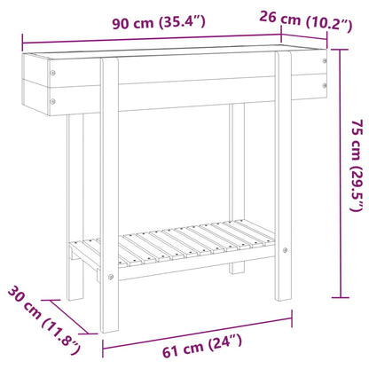 Utomhus Blomkruka Trä 90x30x75 cm massivt akaciaträ