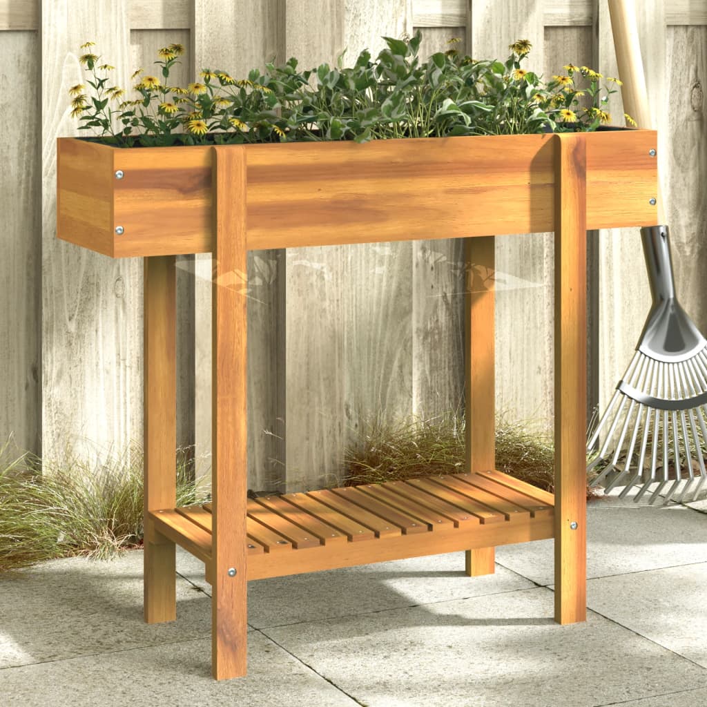 Utomhus Blomkruka Trä 90x30x75 cm massivt akaciaträ