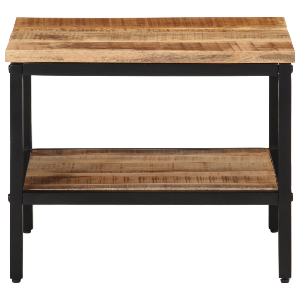 Soffbord Trä 45x45x35 cm massivt grovt mangoträ