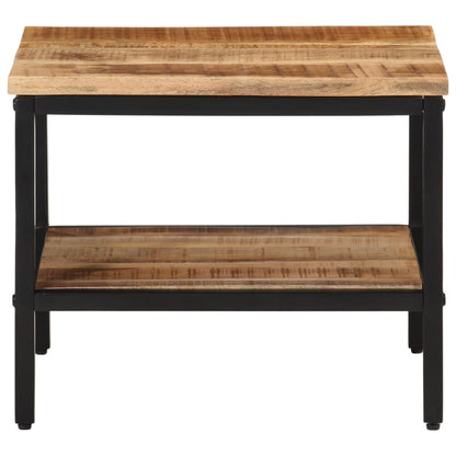 Soffbord Trä 45x45x35 cm massivt grovt mangoträ