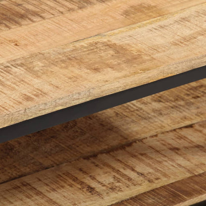 Soffbord Trä 100x50x35 cm massivt grovt mangoträ