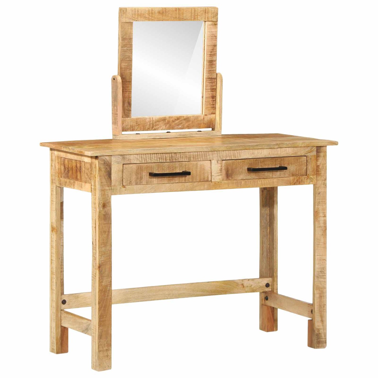 Smyckebord med låda Brun 100 x 40 x 120 cm Massivt mangoträ