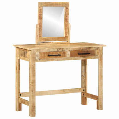 Smyckebord med låda Brun 100 x 40 x 120 cm Massivt mangoträ