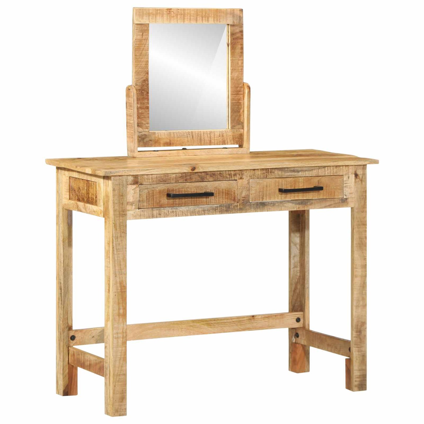 Smyckebord med låda Brun 100 x 40 x 120 cm Massivt mangoträ