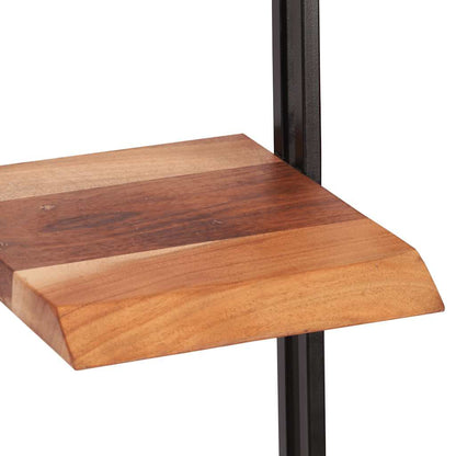 Vägghylla Trä 5 delar massivt Trä akacia