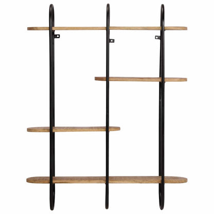 Vägghylla Trä 90x20x116,5 cm mango massivt grovt trä