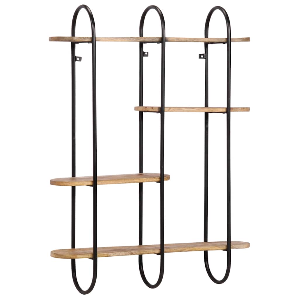 Vägghylla Trä 90x20x116,5 cm mango massivt grovt trä