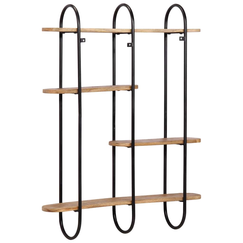 Vägghylla Trä 90x20x116,5 cm mango massivt grovt trä