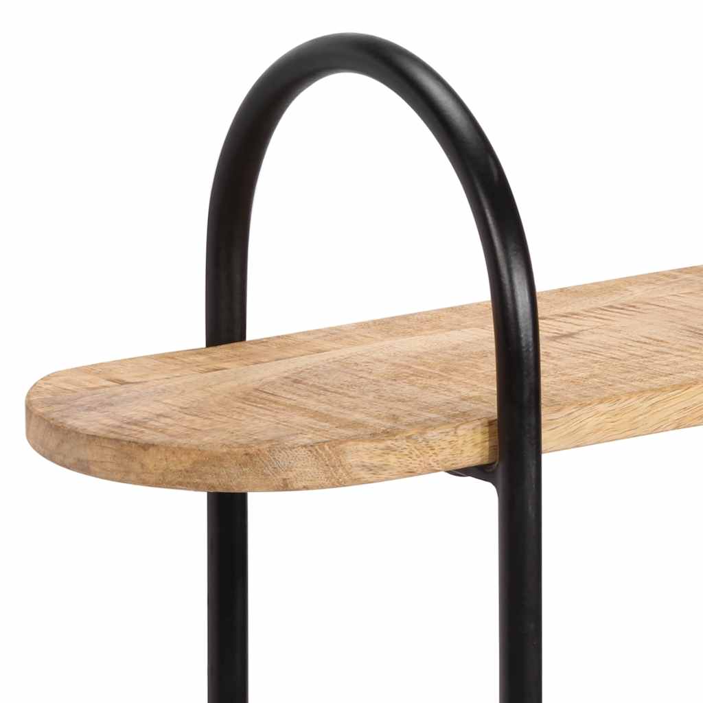 Vägghylla Trä 90x20x116,5 cm mango massivt grovt trä