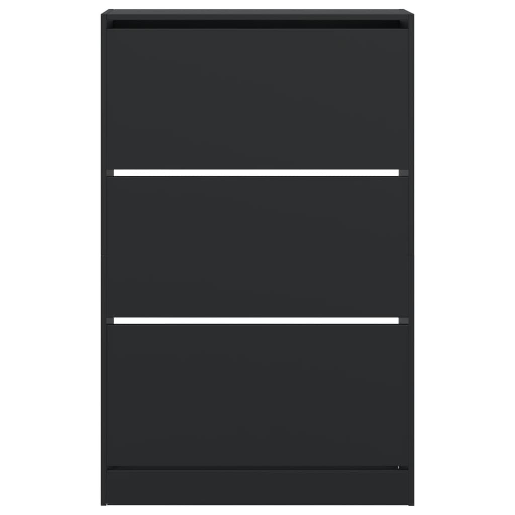 Skoställ Svart Skohylla 80x21x125,5 cm