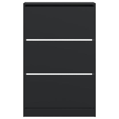 Skoställ Svart Skohylla 80x21x125,5 cm