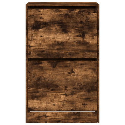 Skoställ Rökfärgad Ek 60x34x96,5 cm