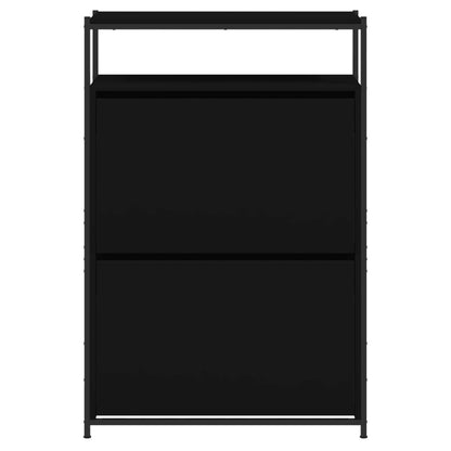 Skoställ Svart Skohylla 75x34x112 cm