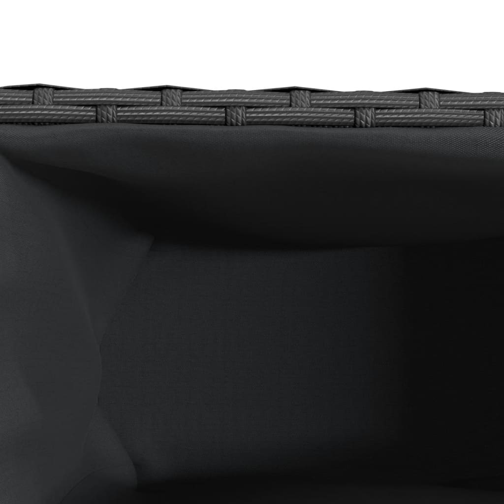 Utomhus Blomkruka Konstrotting med 3 krukor Svart 105x30x32 cm