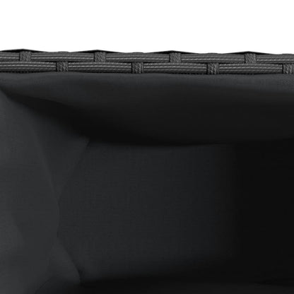 Utomhus Blomkruka Konstrotting med 3 krukor Svart 105x30x32 cm