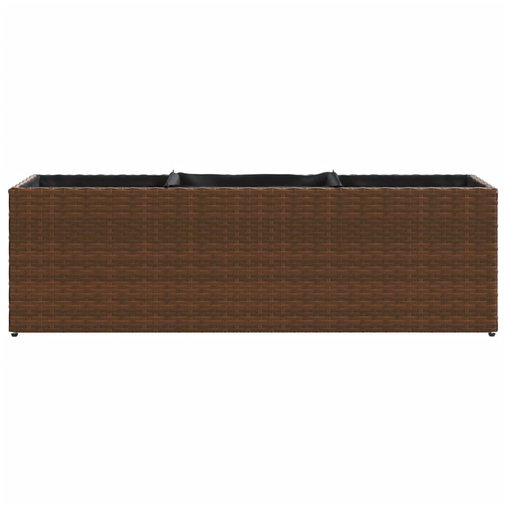 Utomhus Blomkruka Konstrotting med 3 krukor Brun 105x30x32 cm