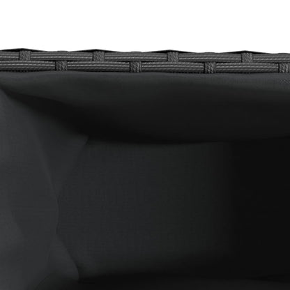 Utomhus Blomkruka Konstrotting med hjul & 3 krukor Svart 107x32x38 cm