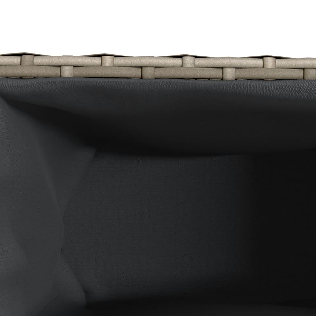 Utomhus Blomkruka Konstrotting med hjul & 3 krukor Grå 107x32x38 cm