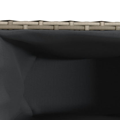 Utomhus Blomkruka Konstrotting med hjul & 3 krukor Grå 107x32x38 cm