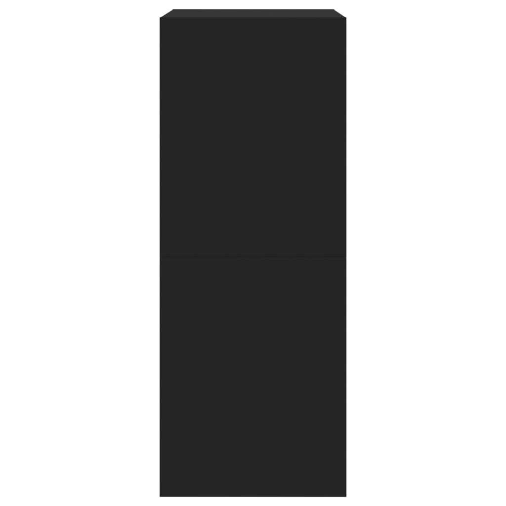 Skoställ Svart Skoskåp med 2 flip-lådor 80x42x108 cm